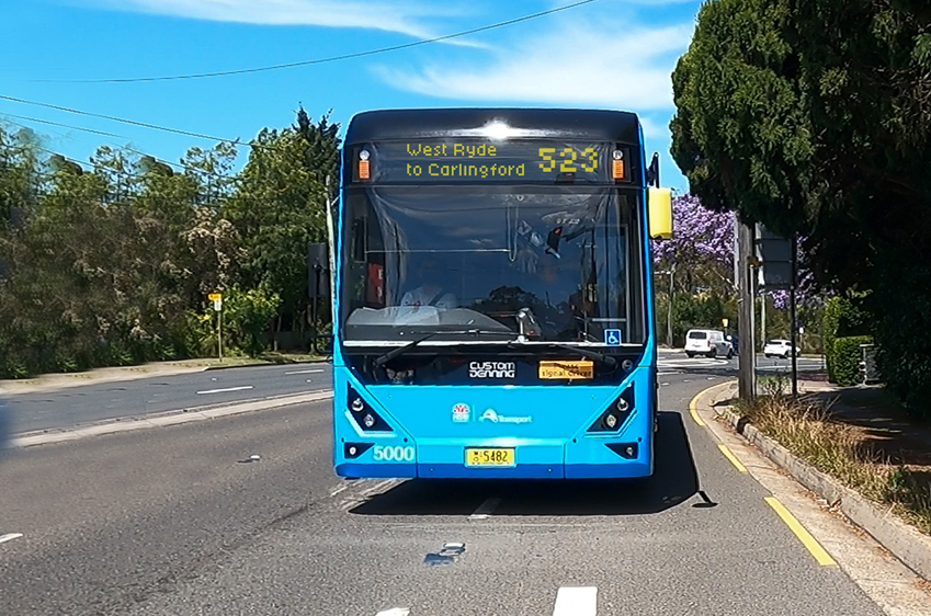 Bus on street