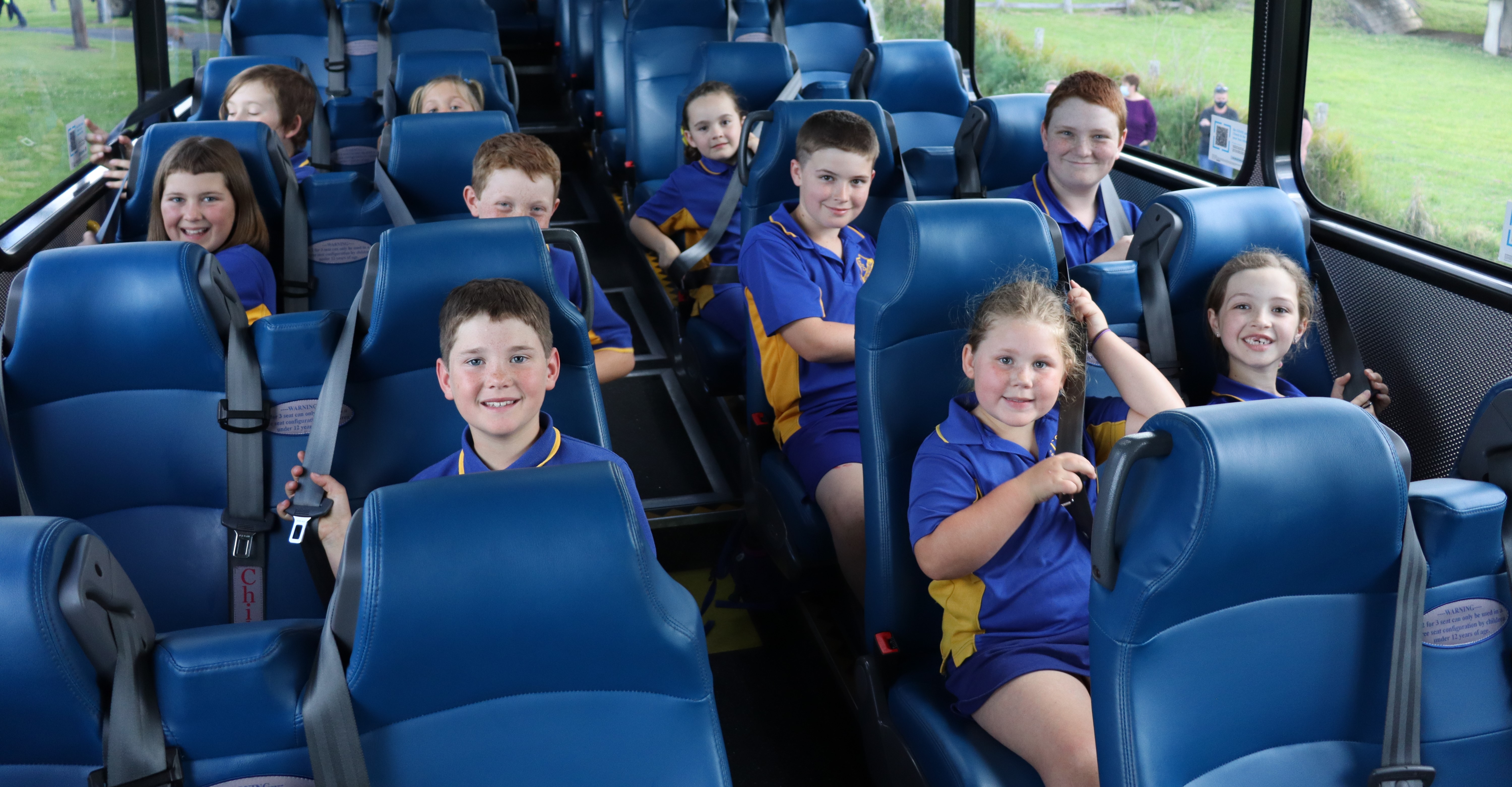 Children on a bus