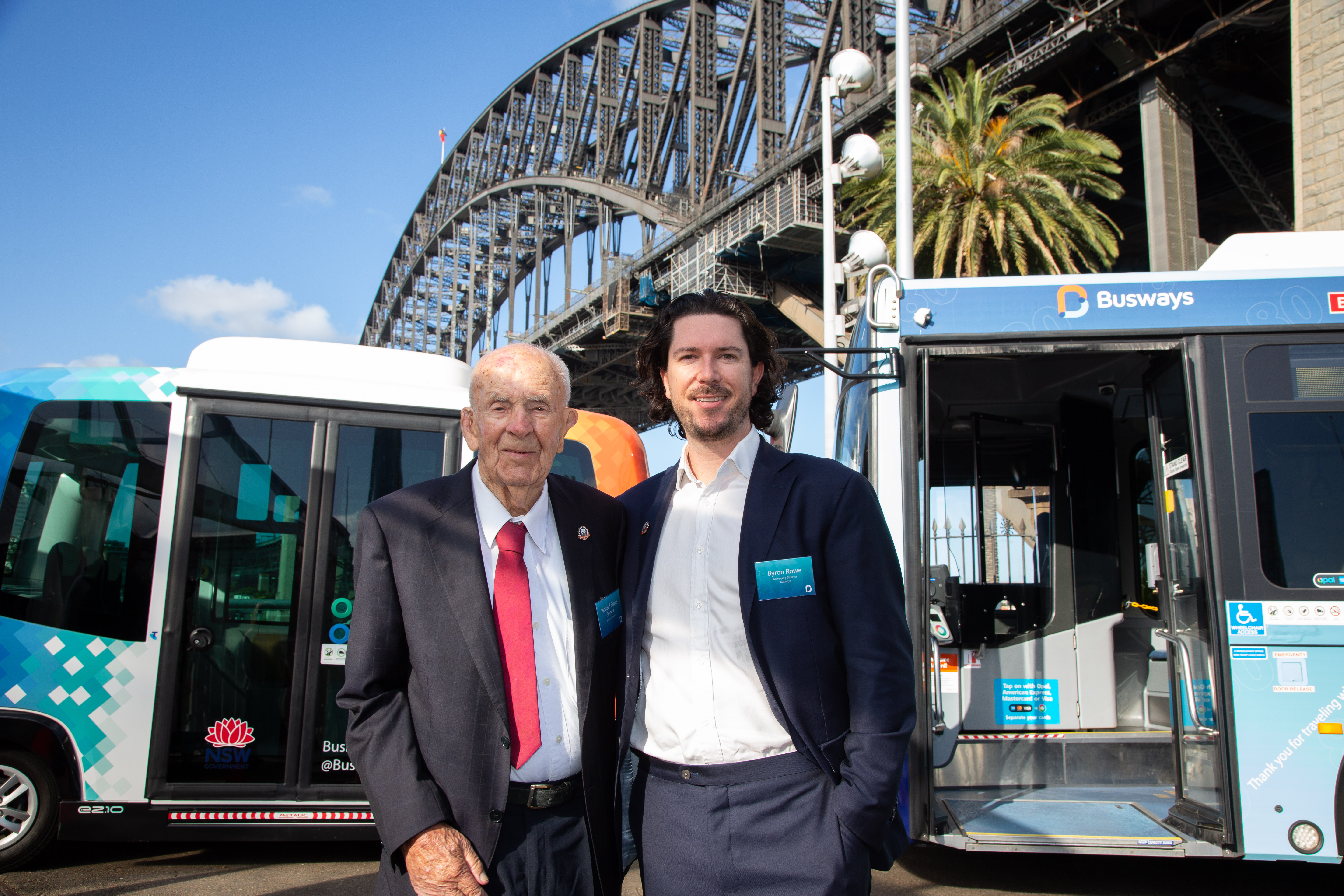 Dick Rowe with grandson Byron Rowe in Sydney