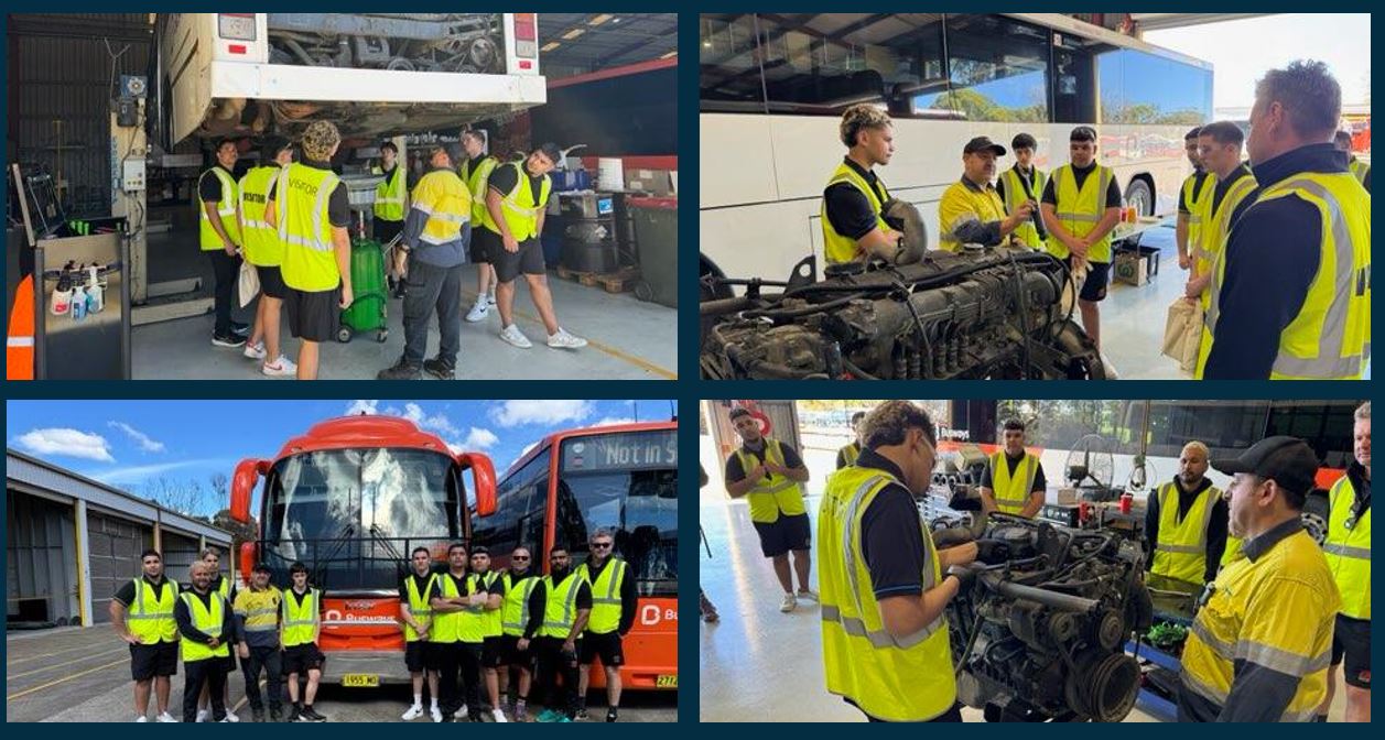 Grit, grease and gears: Clontarf students explore transport careers at Busways Kempsey