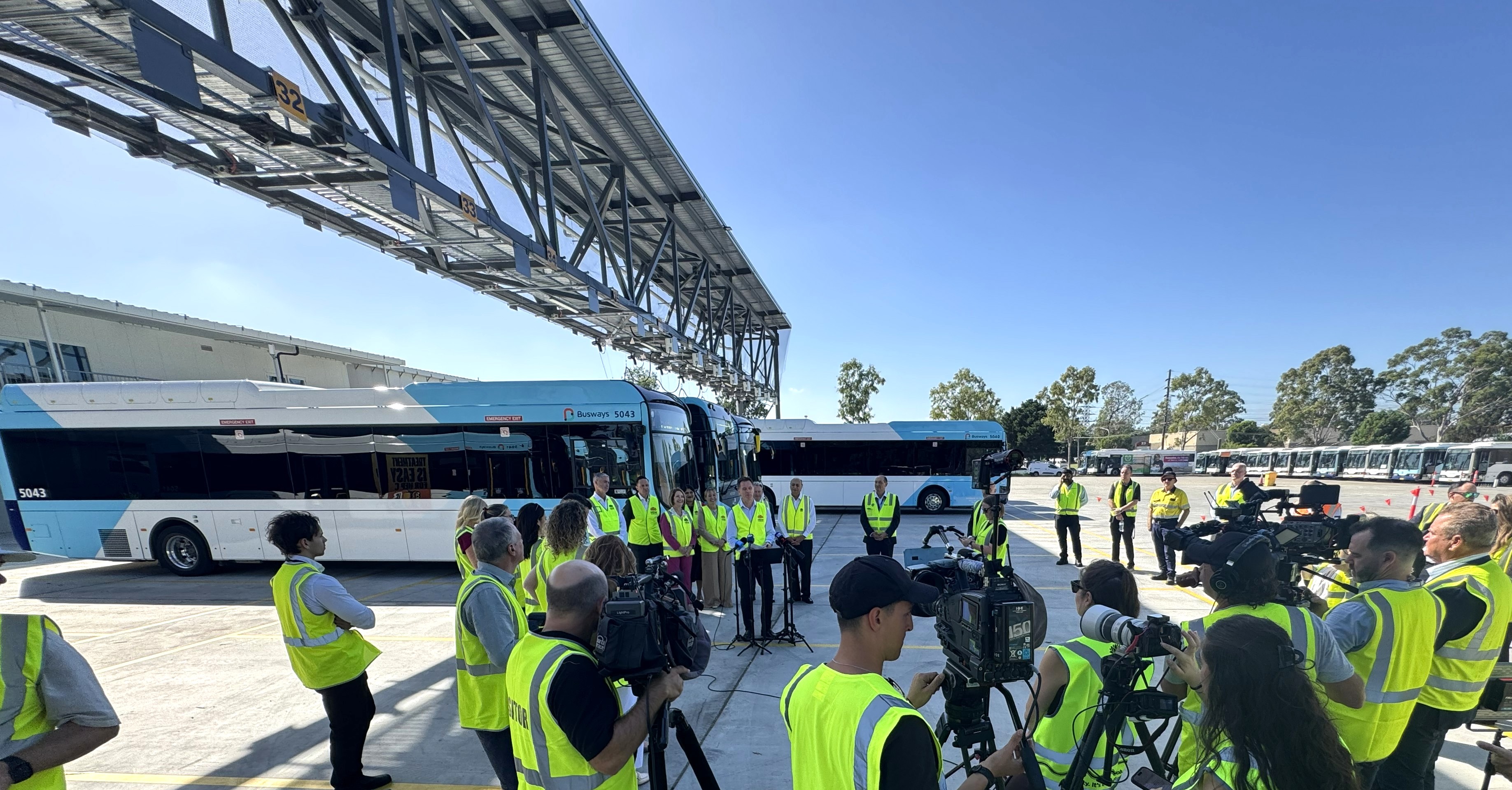 Electric milestone at Busways Penrith Depot