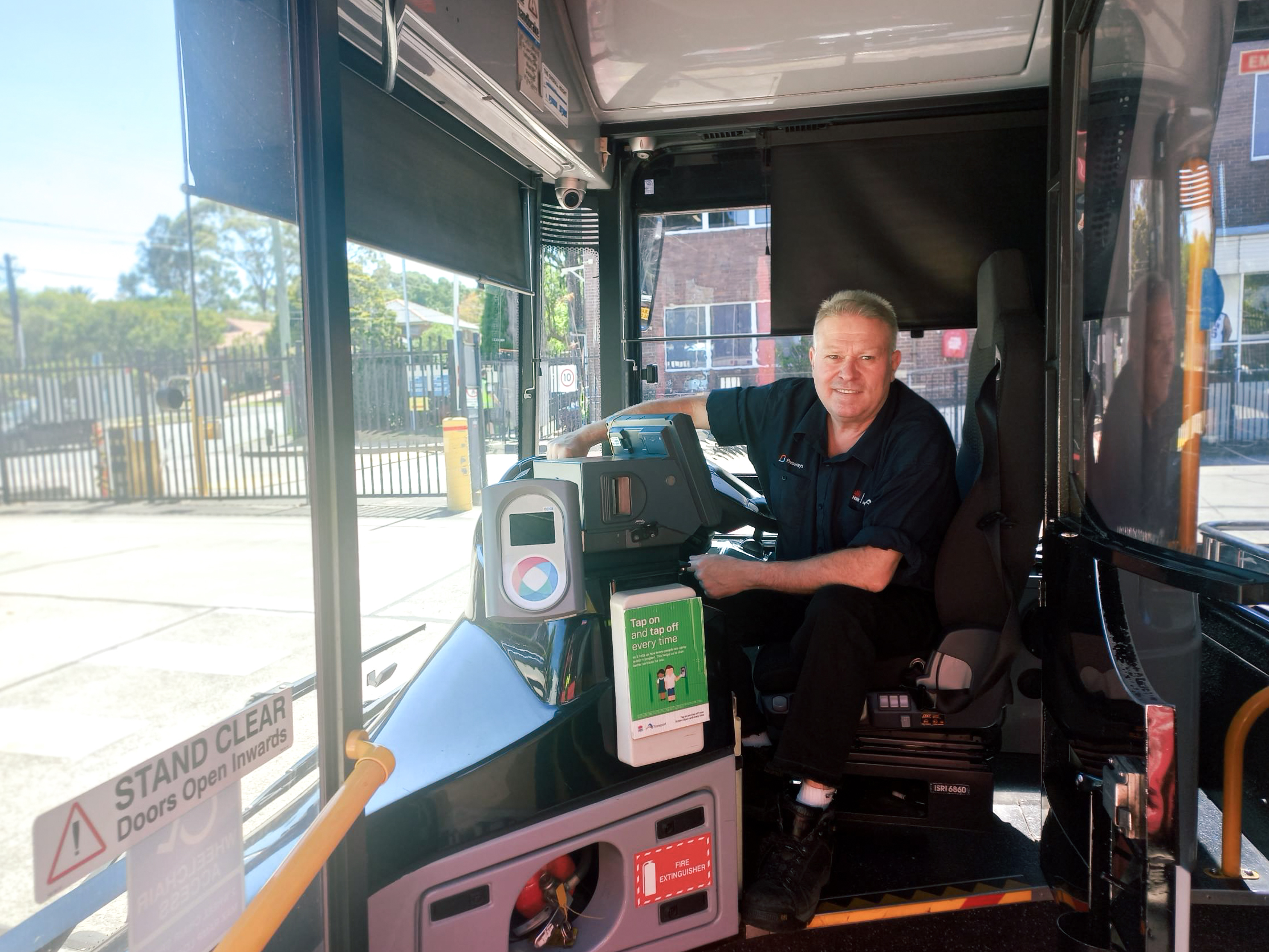 Paul Rose on the driver seat