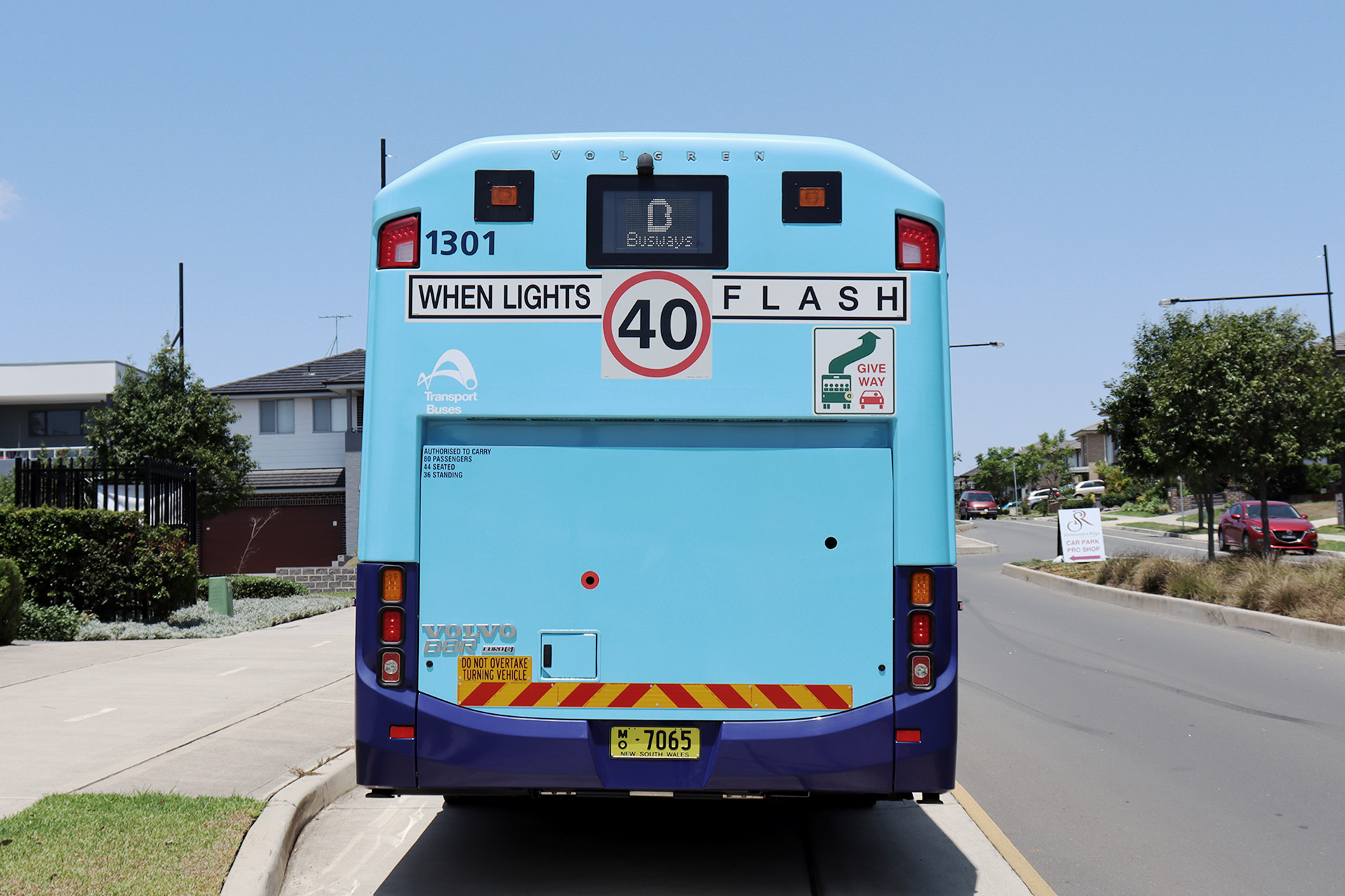 Bus flashing lights