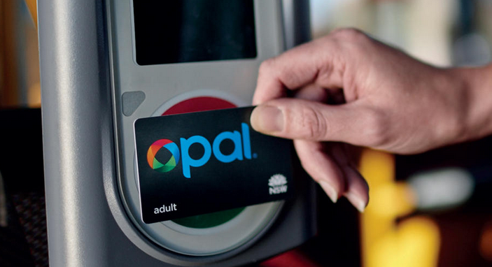 Opal Card being used on bus