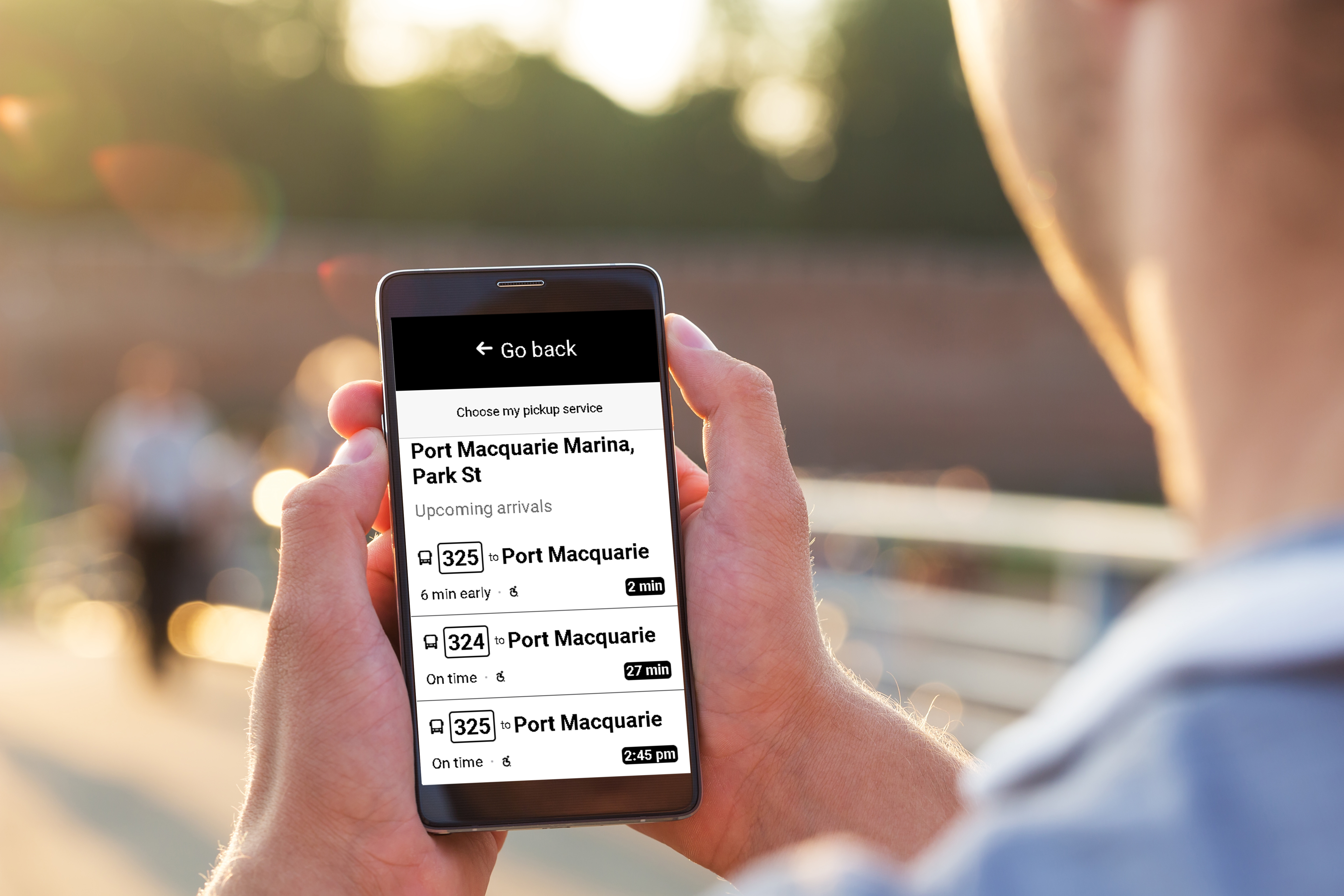 Commuters looking for Bus on See Me app Commuters looking for Bus on See Me app