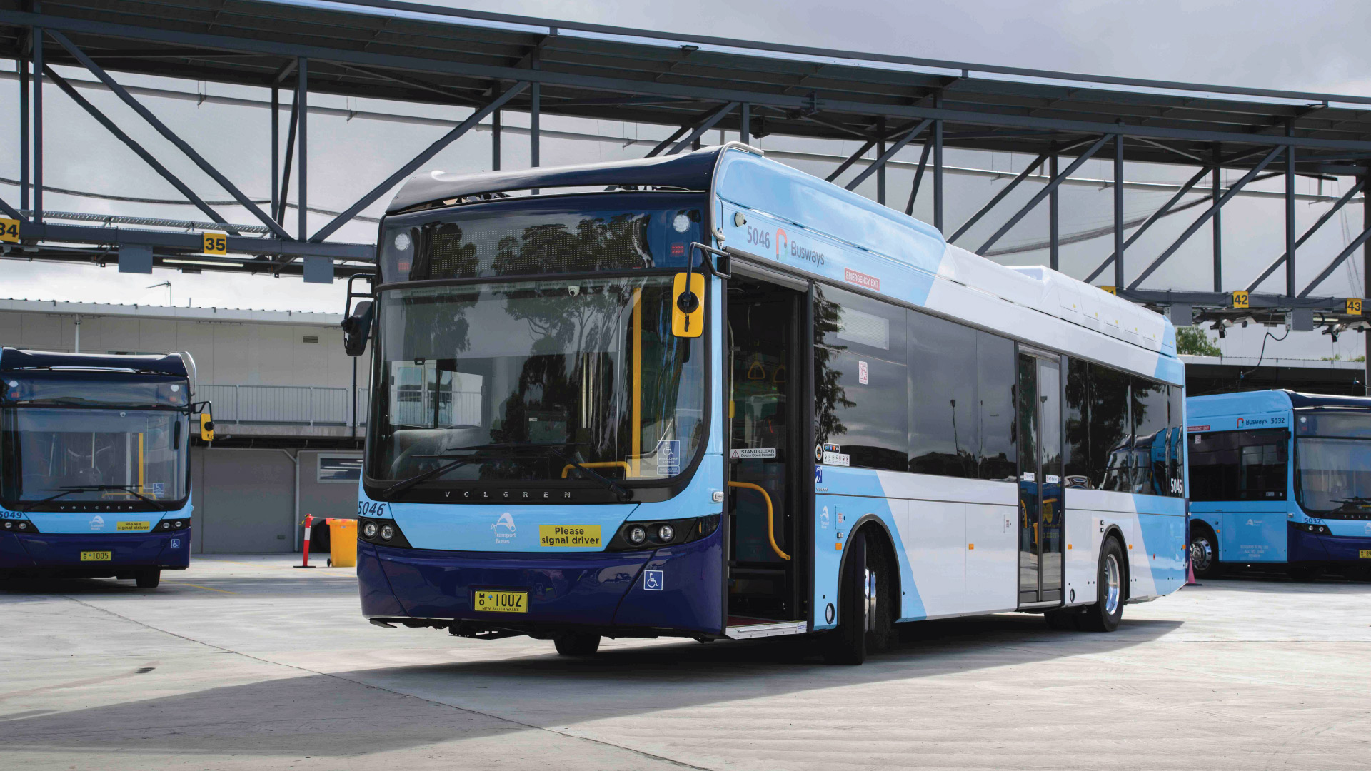 ZEB buses at Penrith depot
