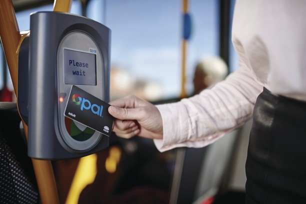 Opal card being used on bus