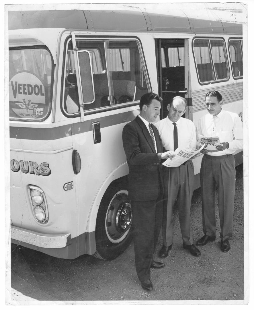 Dick Rowe With Bus