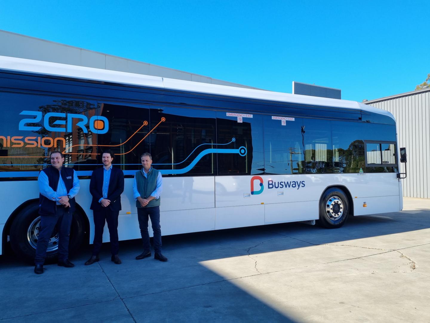 Busways' Managing Director with Minister for Transport and Roads Andrew Constance