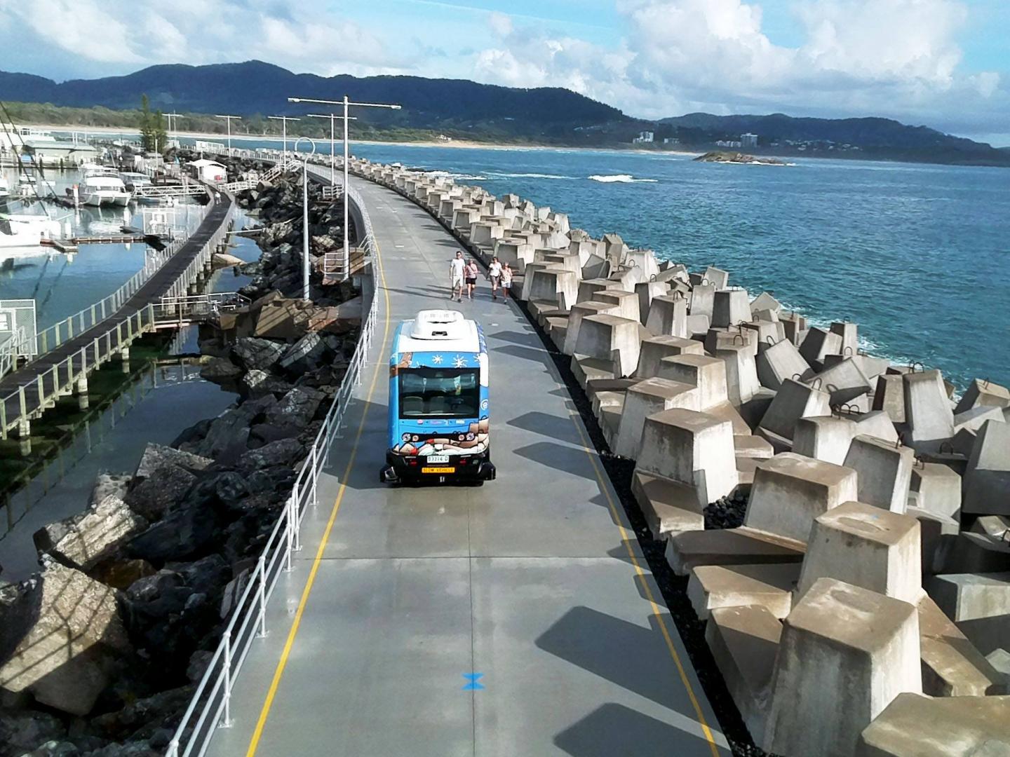 BusBot on the Coffs Harbour Northern Breakwall