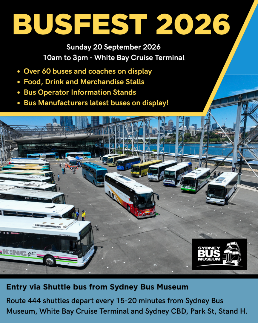 A poster explaining key details for the busfest 2026 event