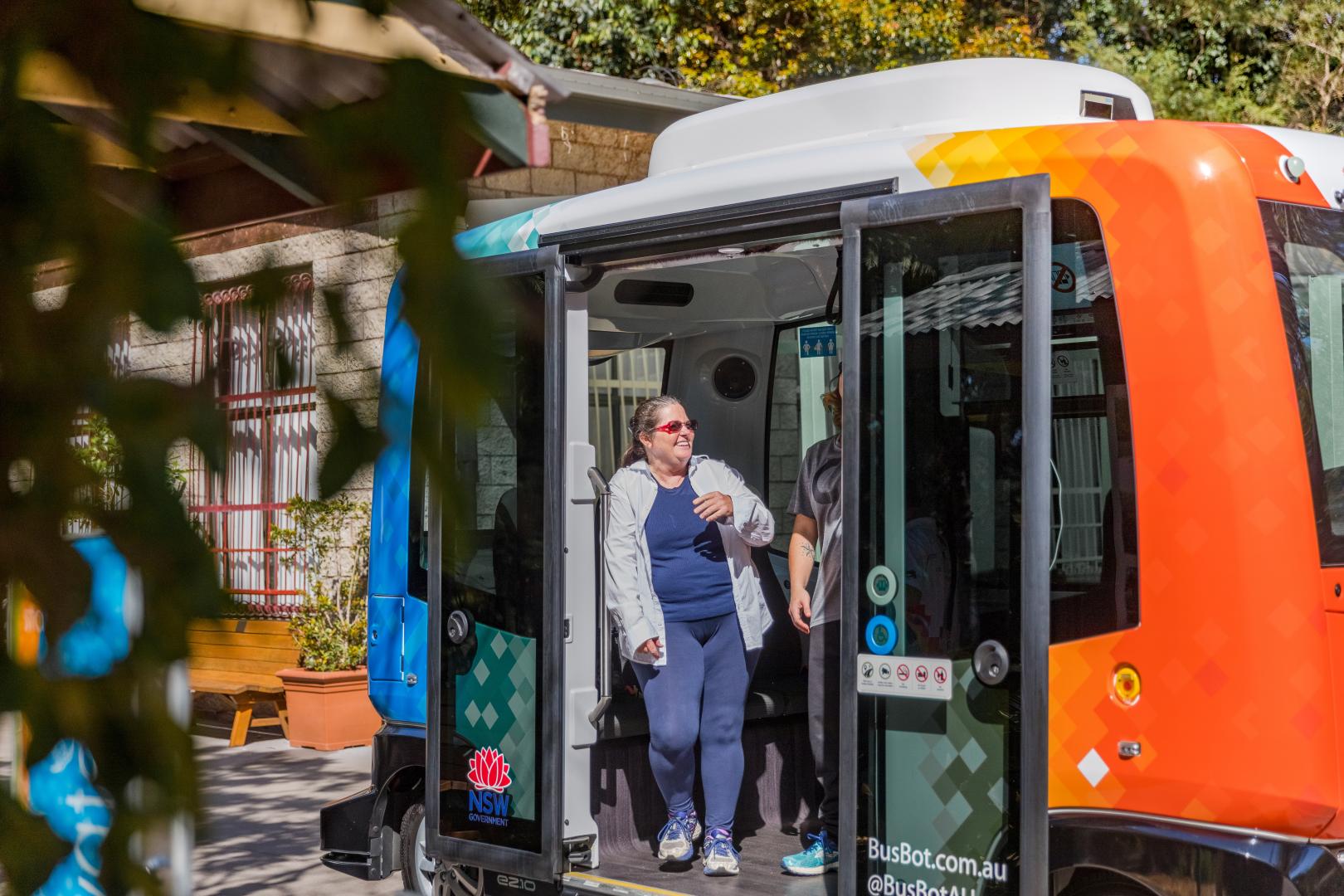 Community members are encouraged to ride the vehicle and leave feedback about their thoughts on future transport.