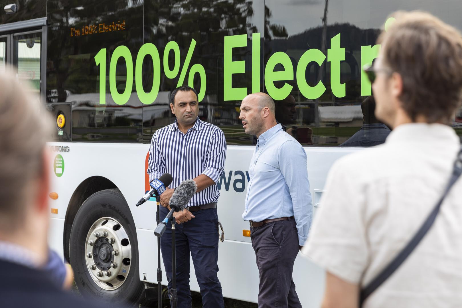 Coffs Harbour MP Gurmesh Singh with Busways Special Projects Manager Timothy Reid