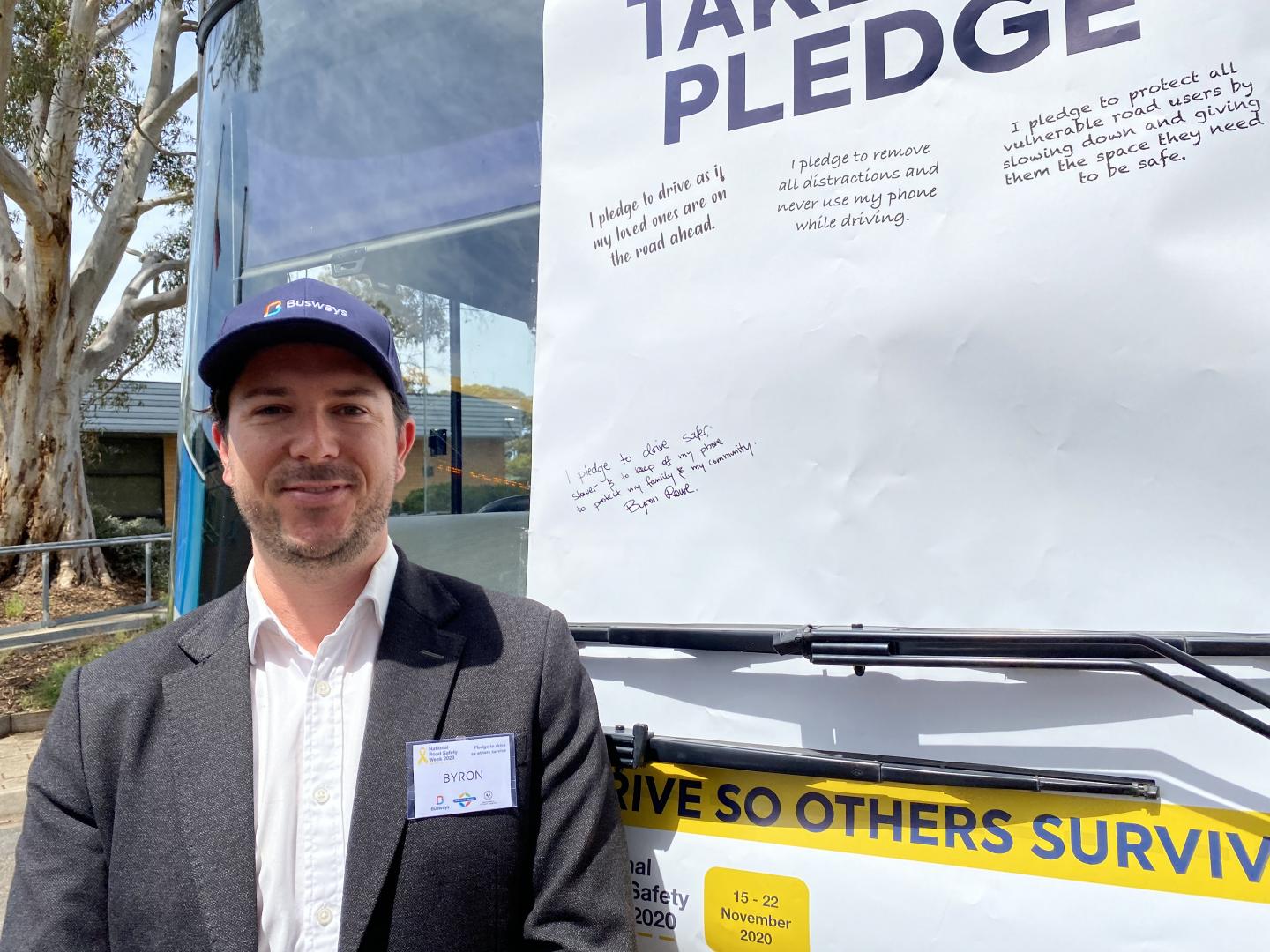 Busways Managing Director Byron Rowe took the Pledge in South Australia