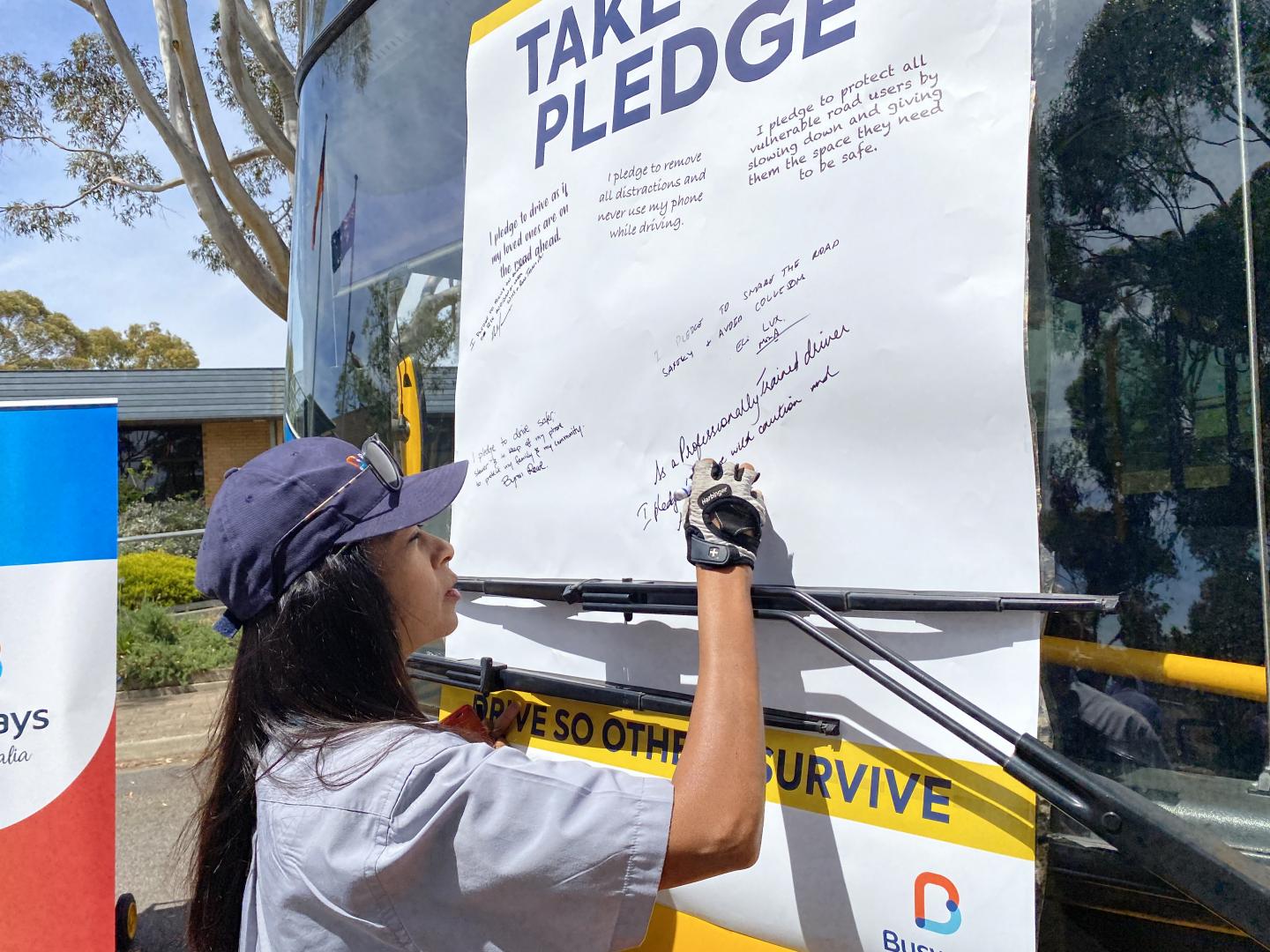Busways employees have taken the Pledge to 'drive so others survive'