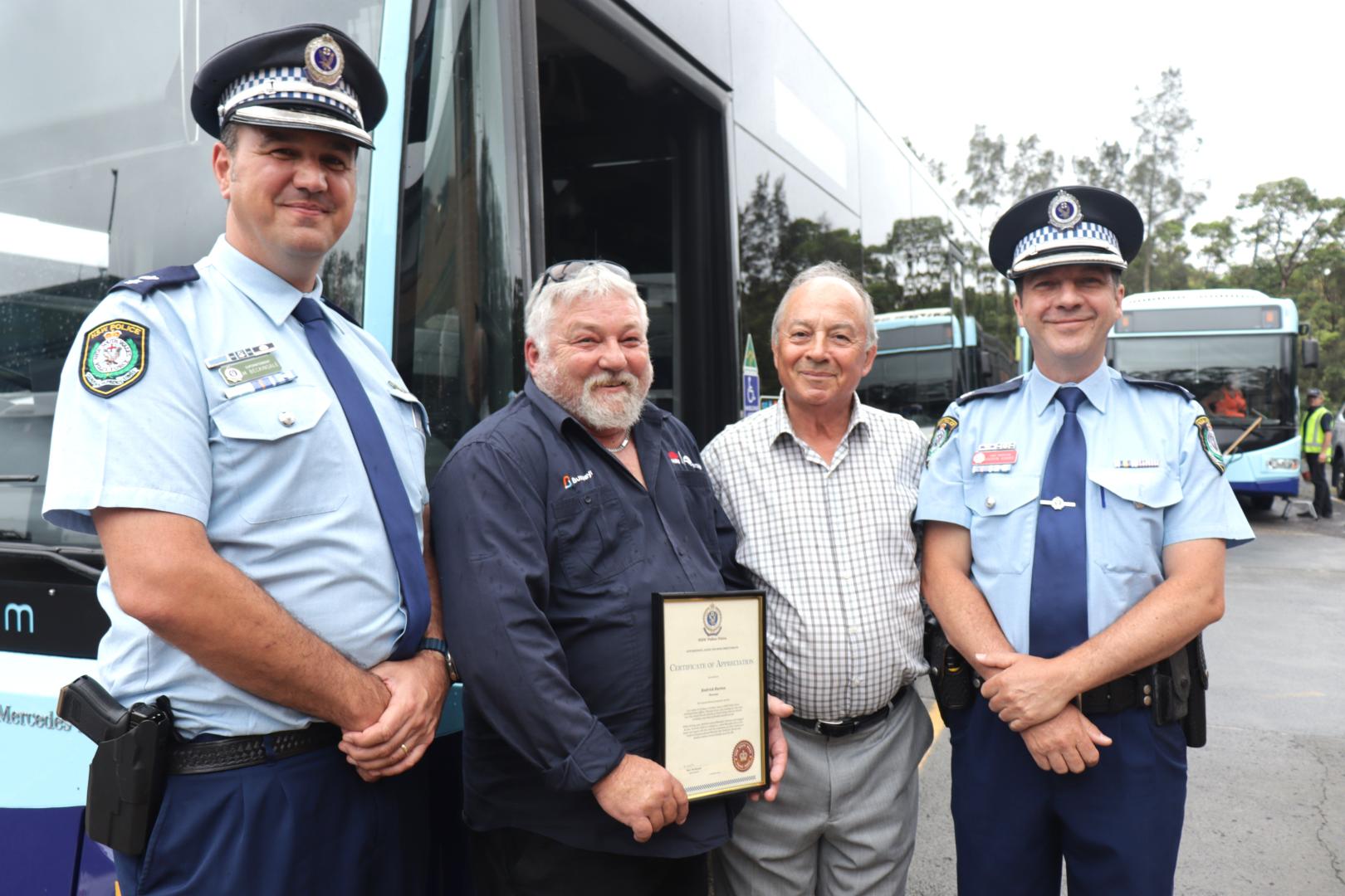 Police thank Gosford Driver Rod Burton for life saving actions
