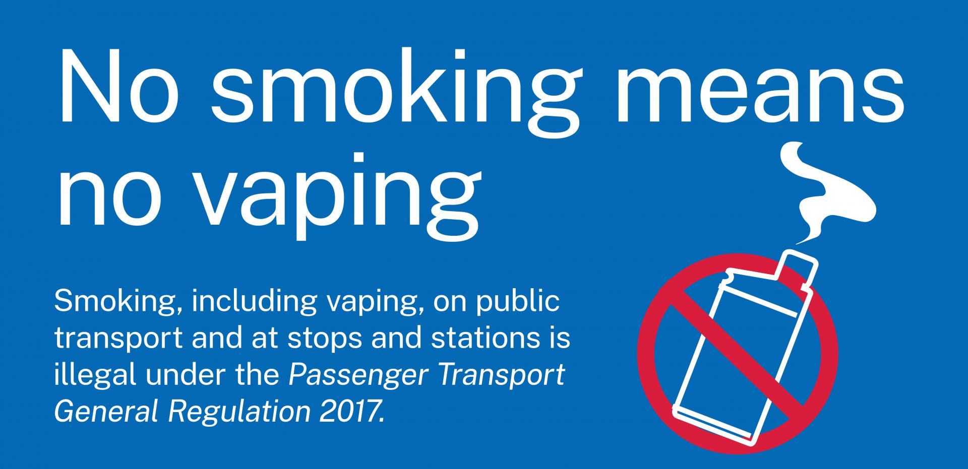 No Smoking means no vaping 