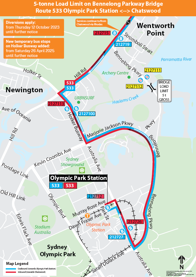Route diversion map