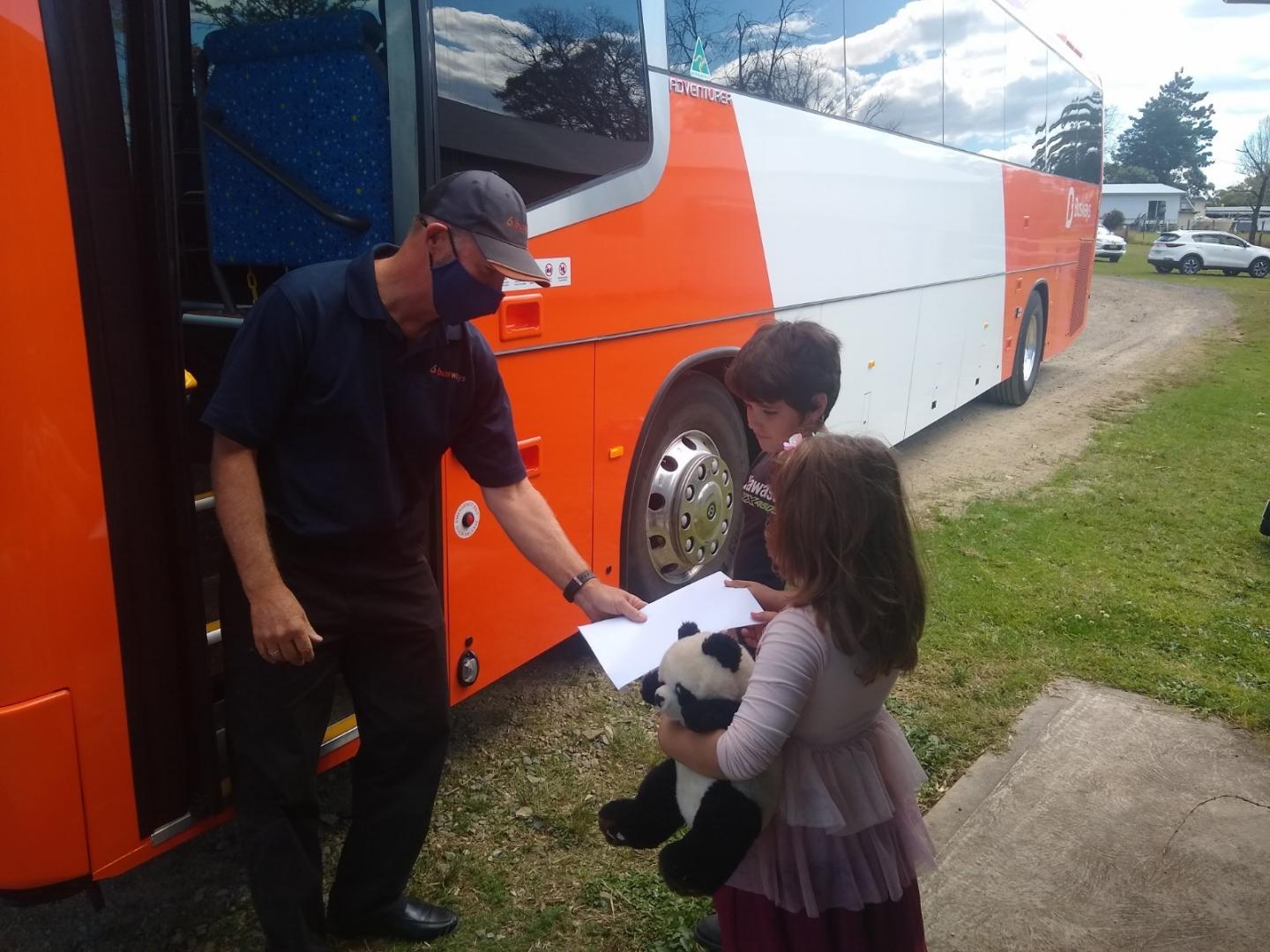 Students receive their study packs