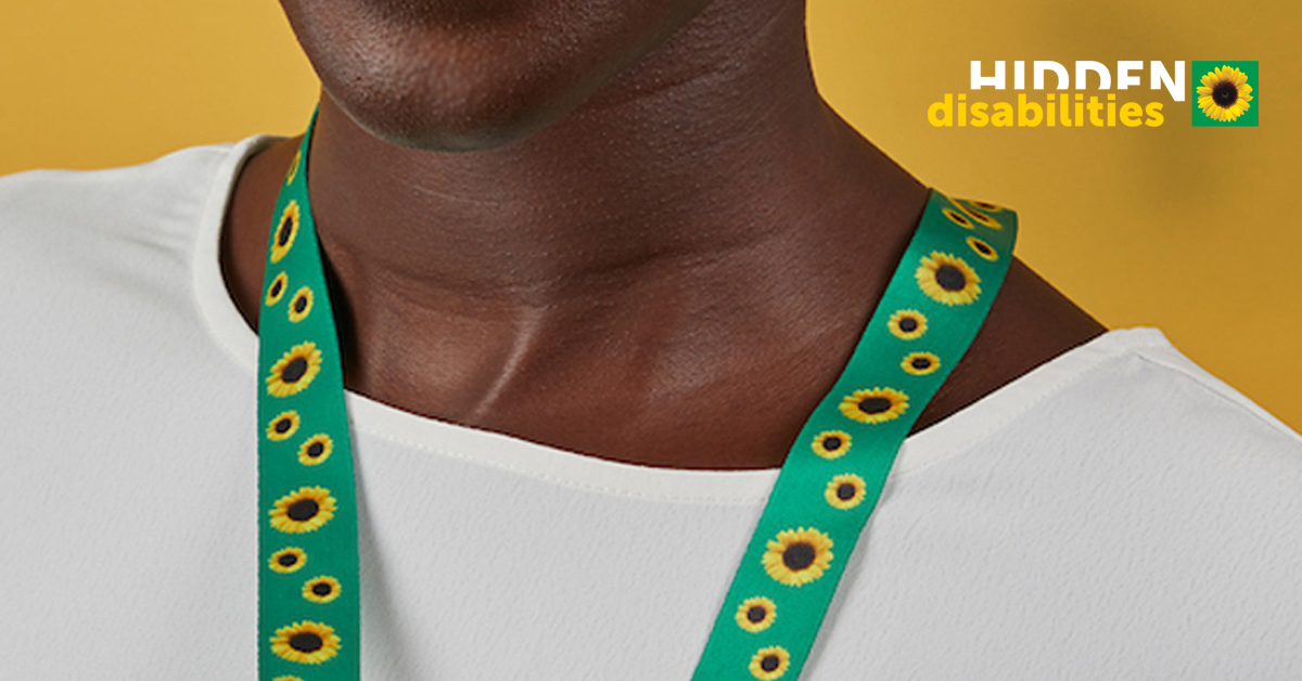 woman wearing lanyard