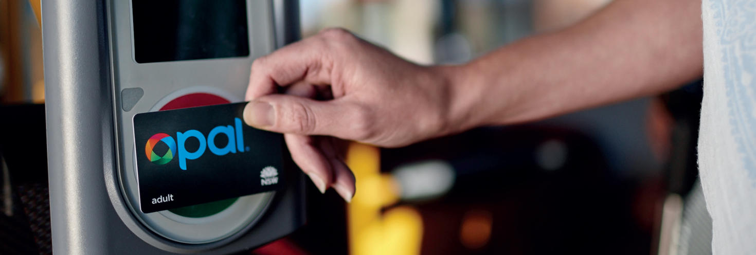 Opal card being used on bus